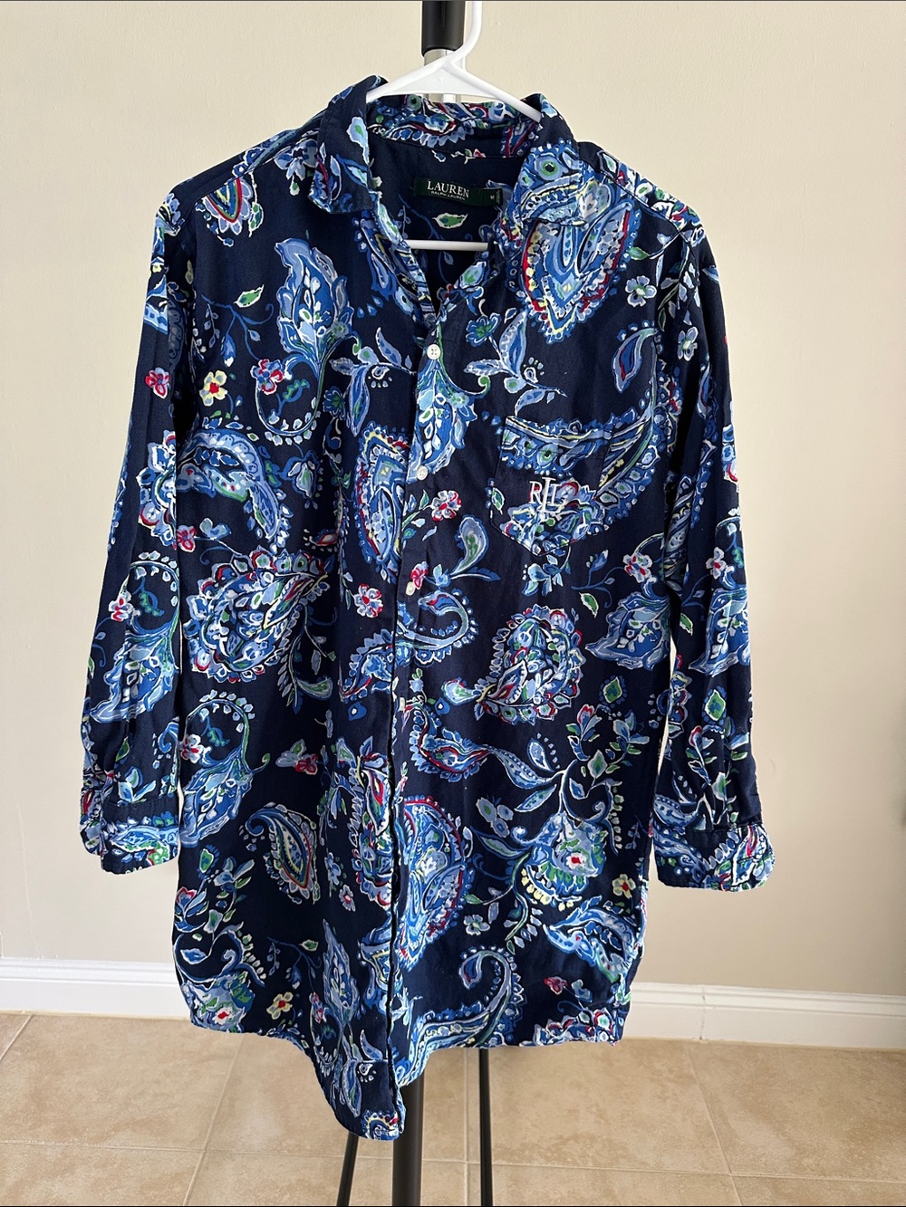 Lauren Ralph Lauren Paisley Shirt Dress size M
